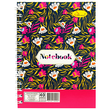 Блокнот А6 АП-1710, 40 аркушів, пружина збоку