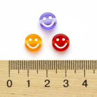 Декоративні намистинки для творчості Смайлики Будинок Бусин УТ100028626 в упаковці 70 шт