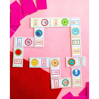 Дитяча настільна гра "Доміно. Вивчаємо час" 10120209, 28 фішок