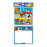 Розвиваючий набір 4 в 1 "Транспорт" VT2002-06 пазл, розмальовка, маркер