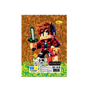 Блокнот А6 АП-1710-8, 40 аркушів, пружина збоку