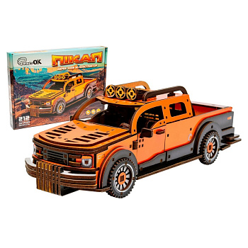 Дерев'яний 3D конструктор "Пікап" Puz-00931, 212 деталей                                                                   