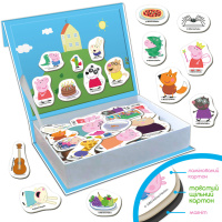 Набір магнітів "Магнітна історія Сім'я Пеппи" МЕ 5031-15, 68 магнітних деталей