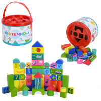 Дитяча дерев'яна іграшка "Городок №1" Limo Toy MD 0938-1, 24 блоки