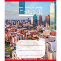 Зошит загальний "Захід сонця у місті" 096-630190K-4 в клітинку, 96 аркушів