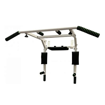 Турнік-бруси настінний Iron 4 в 1 з м'якими ручками білий NE-TR-4W