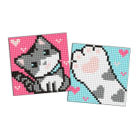 Алмазна мозаїка "Сірий пухнастик" Ідейка AMG1051 9x9 см                     