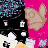 Дитячий набір для творчості кришталева мозаїка "Підсвічник-Метелик" MA1004