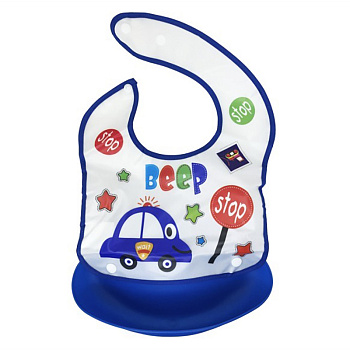 Дитячий слинявчик Трактор MGZ-0602(Deep Blue) зі знімною кишенею