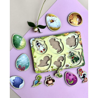 Дерев'яний пазл-сортер "Хто в яйці?" Ubumblebees (ПСФ085) PSF085 