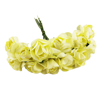 Декоративні троянди для творчості KV-729 пучок 12 штук 