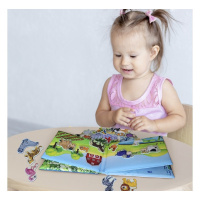 Дитяча м'яконабивна розвиваюча книжка "Тварини" МС 070301-03, 7 сторінок 42 тварини