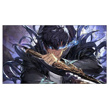 Фігурний пазл з дерева "Solo leveling" PZ008-A3C-AC 180-250 деталей, розмір А3