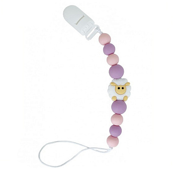 Силіконовий ланцюжок для пустушки «Овечка» MGZ-0522-4 довжина 24 см