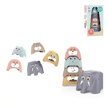 Іграшка для купання 666-01 Логіка пірамідка тварини