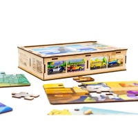 Дитячий дерев'яний пазл Тварини 4 в 1 Puz-10369, 80 елементів