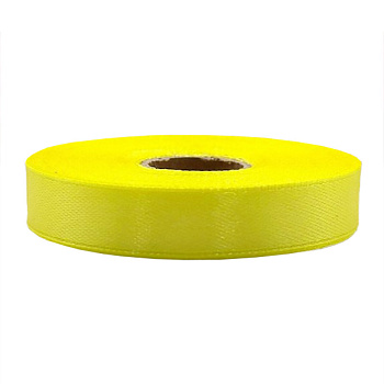 Атласна стрічка для рукоділля АБ-642, 1,2см x 23 м, Світло-жовтий