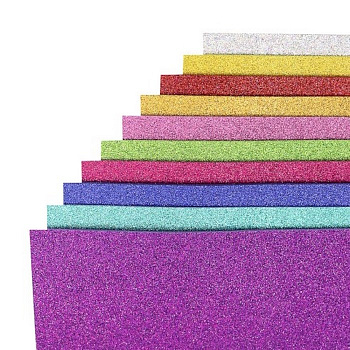 Набір кольорового фоамірану з глітером 17HA4-MIX 1,7-0,1 мм 10 аркушів