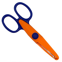 Ножиці дитячі "Craft" 1606A(Orange-Blue) з фігурним лезом