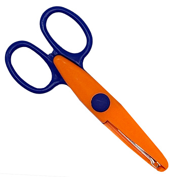 Ножиці дитячі "Craft" 1606A(Orange-Blue) з фігурним лезом