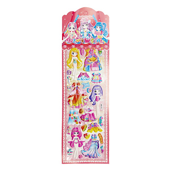 Дитячий набір наліпок 992327-2 для дівчат, ПВХ, 33х10 см