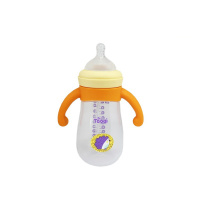 Пляшечка пластикова з силіконовими ручками MGZ-0200(Yellow) 260 мл