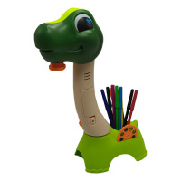 Проектор для малювання SE-123, 18 предметів, динозавр, слайди, маркери, музика, світло