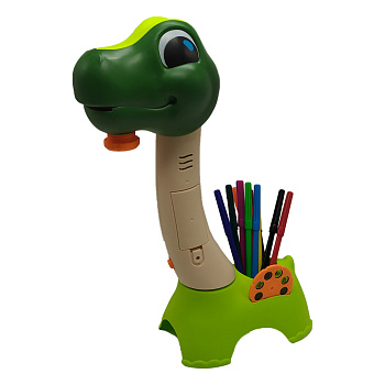 Проектор для малювання SE-123, 18 предметів, динозавр, слайди, маркери, музика, світло