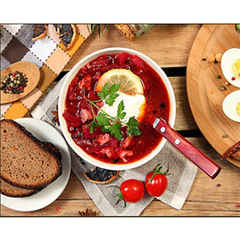 Алмазна мозаїка "Смачний борщ" HEG86889, 30х40 см