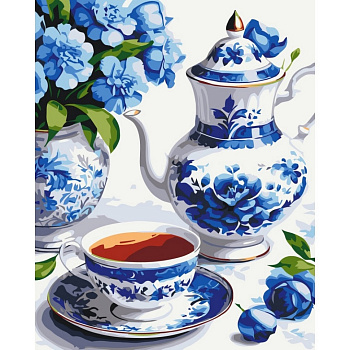 Картина за номерами "Натюрморт у блакитних тонах" 12040-AC 40х50 см                                            