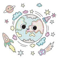 Дитяча книжка-розмальовка "У космосі" 1806012, 12 сторінок