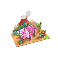 Дерев'яний пазл 3D "Triceratops" 68046W 34 деталі 