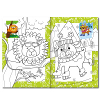 Книжка розмальовка "Пухнасті бешкетники" РМ-48-34 с цветными подсказками