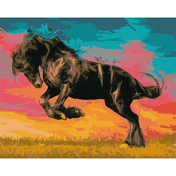 Картина за номерами "Великий мустанг" Ідейка KHO4339 40х50 см
