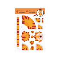 Виріж і наклей Збери свій зоопарк КЕНГУРУ 887007, 8 тварин