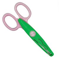 Ножиці дитячі "Craft" 1606A (Green-Pink) з фігурним лезом