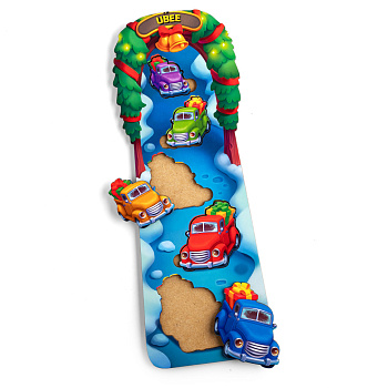 Розвиваючий пазл-вкладиш "Новорічні машинки" (ПСД228) PSD228 більшеменше