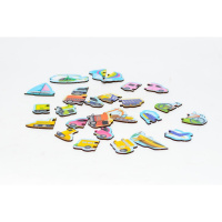 Дерев'яний магнітний пазл "Машинки" Puz-22932, 30 елементів