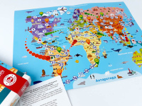 Дитяча настільна гра - ходилка "Мандруємо світом" 127914 укр. мовою