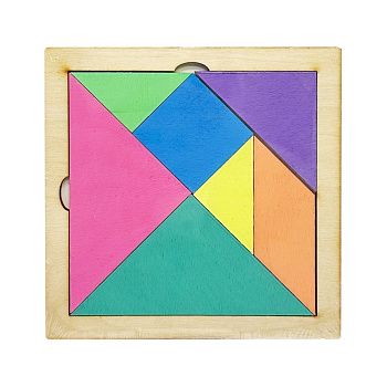 Дитяча розвиваюча іграшка "Танграм" AS-7112, О-00008 кольоровий, дерево, 12х12 см