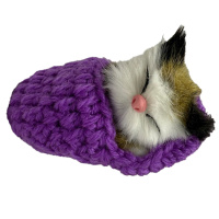 Дитячий антистрес "Котик спить у в'язаній тапочці" MM418(Violet)