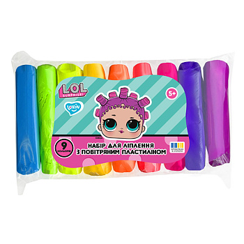 Набір для ліплення з повітряним пластиліном L.O.L. Surprise! LOL70193, 9 кольорів неон