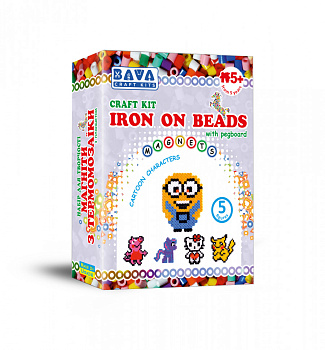 Дитячий набір для творчості. Магніти з термомозаїки "Мультики" TM-004, 5 фігур