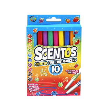 Набір ароматних маркерів з пером для малювання 40720, 10 кольорів