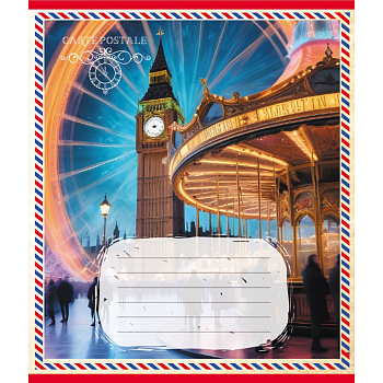 Зошит учнівський "Листівка" 024-560268L-5 в лінію, 24 аркуші 