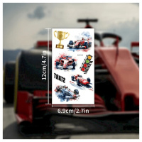 Набір тимчасових татуювань "Гоночні автомобілі" racing-cars-10-01 розмір 12х7 см