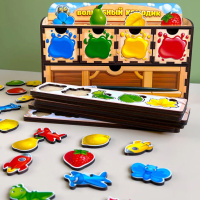 Дерев'яна настільна гра "Кольори" Ubumblebees (ПСД071) PSD071 сортер-комодик