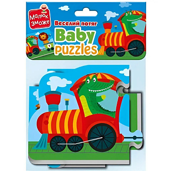 М'які розвиваючі бебі пазли "Веселий потяг" VT1106-95, 6 пазлів 