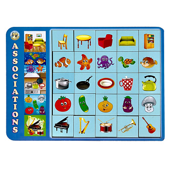 Дерев'яний пазл-вкладиш "Асоціації - 1" Ubumblebees (ПСД098) PSD098, 25 плашок 