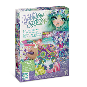 Набір для творчості Зоряні блискітки та фольга Nebulous Stars 11011, 3 шаблони